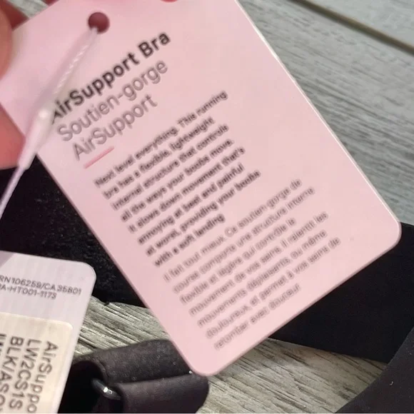 Lululemon Athletica Air Support Black Running Bra Size 36D NWT - Picture 3 of 7